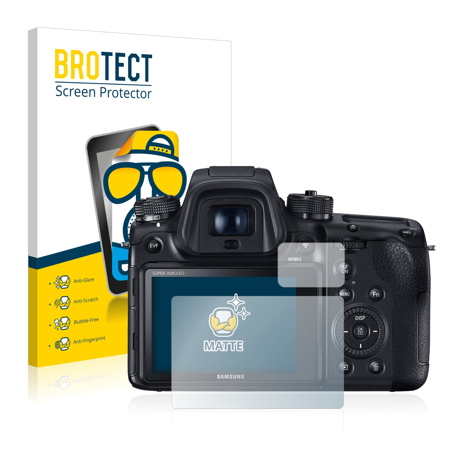 2x BROTECT Entspiegelungs-Folie pro Samsung NX1