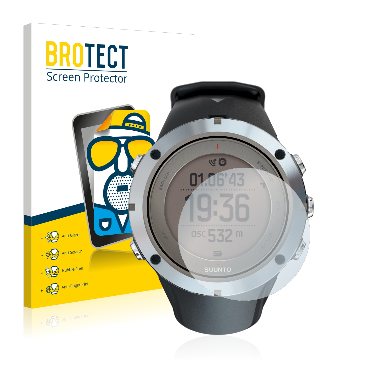 2x BROTECT Entspiegelungs-Folie pro Suunto Ambit3 Peak Sapphire