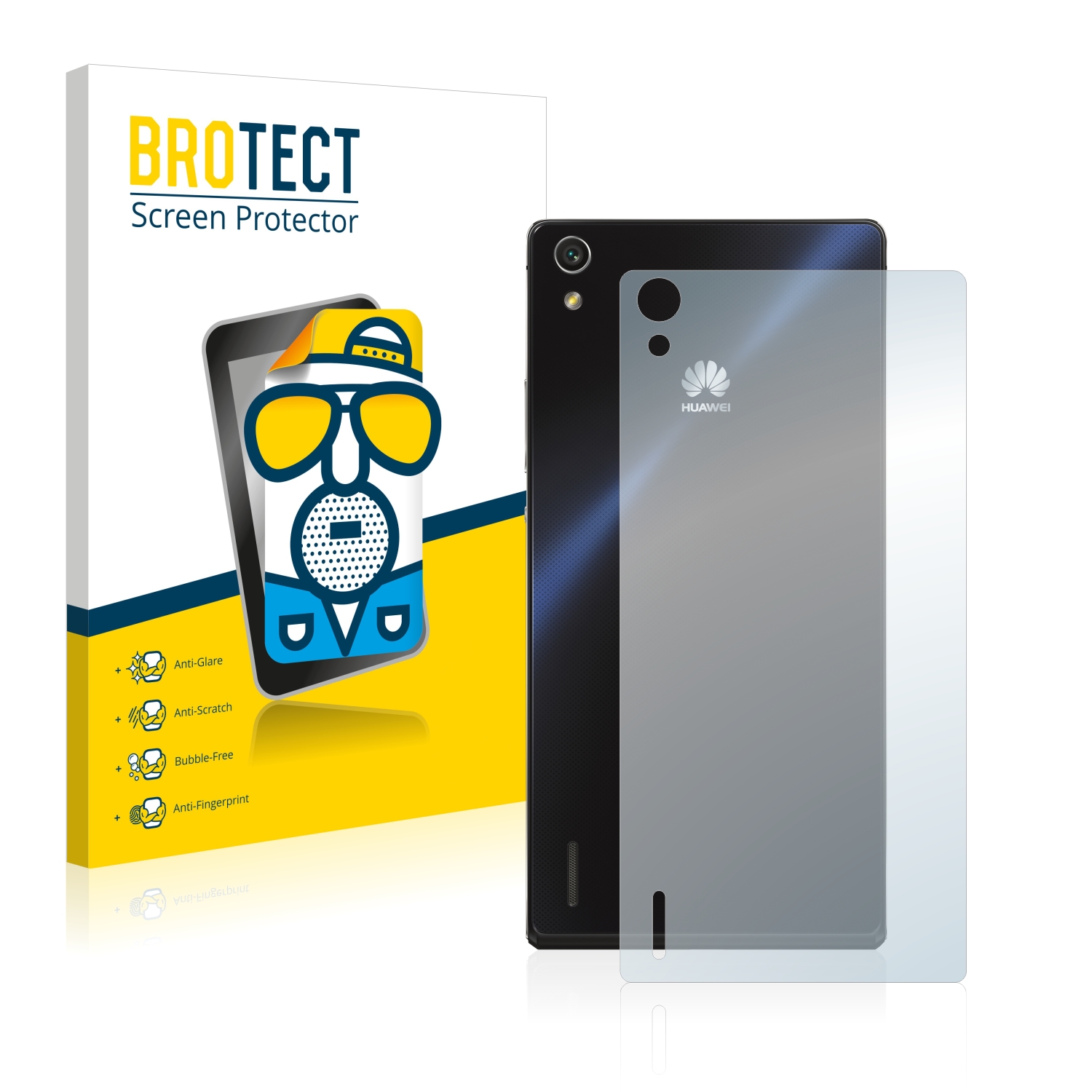 2x BROTECT Entspiegelungs-Folie pro Huawei Ascend P7 (zadní strana)