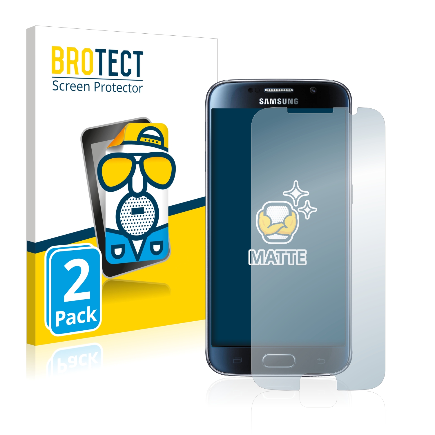 2x BROTECT Entspiegelungs-Folie pro Samsung Galaxy S6