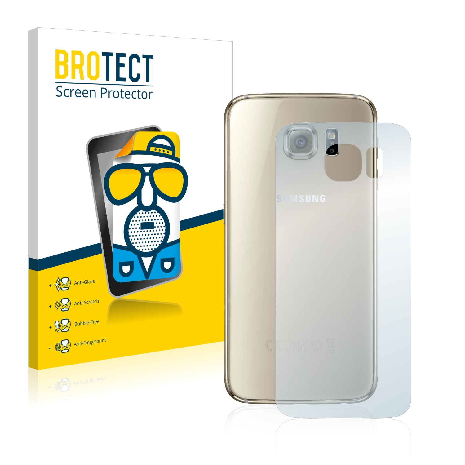 2x BROTECT Entspiegelungs-Folie pro Samsung Galaxy S6 (zadní strana)