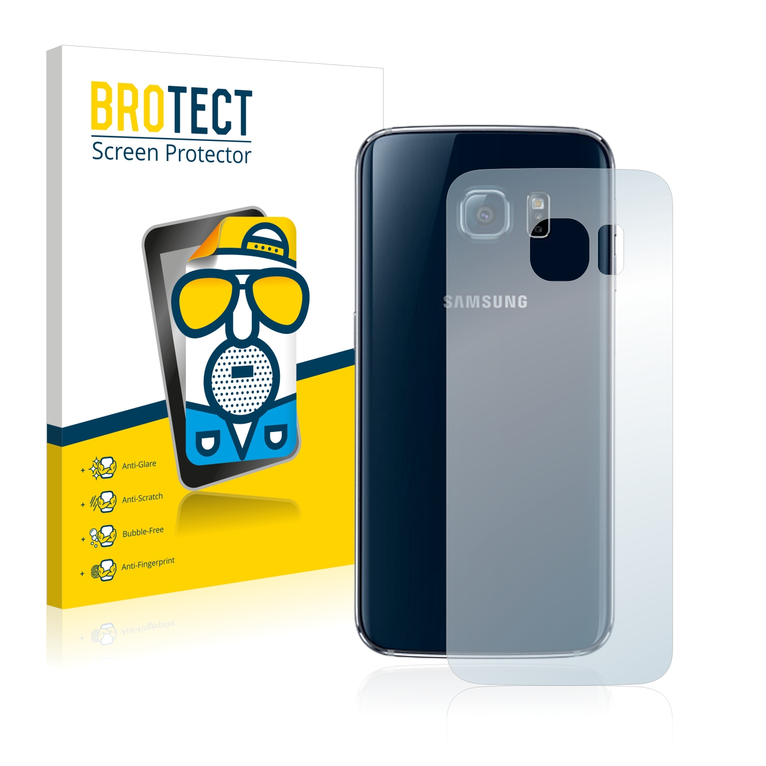2x BROTECT Entspiegelungs-Folie pro Samsung Galaxy S6 Edge (zadní strana)