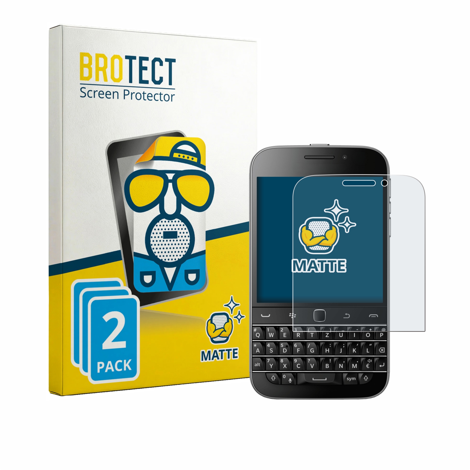 2x BROTECT Entspiegelungs-Folie pro Blackberry Classic Q20