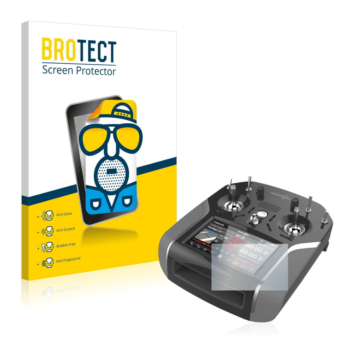 2x BROTECT Entspiegelungs-Folie pro Weatronic Bat 60