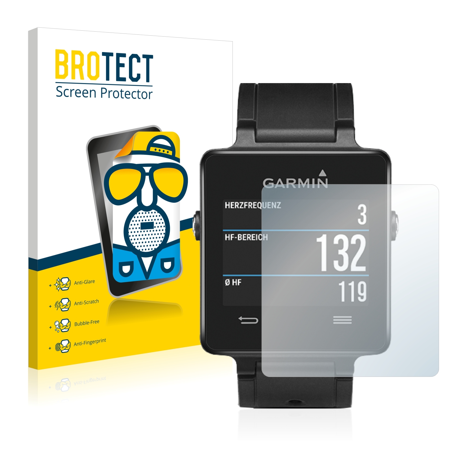 2x BROTECT Entspiegelungs-Folie pro Garmin vivoactive