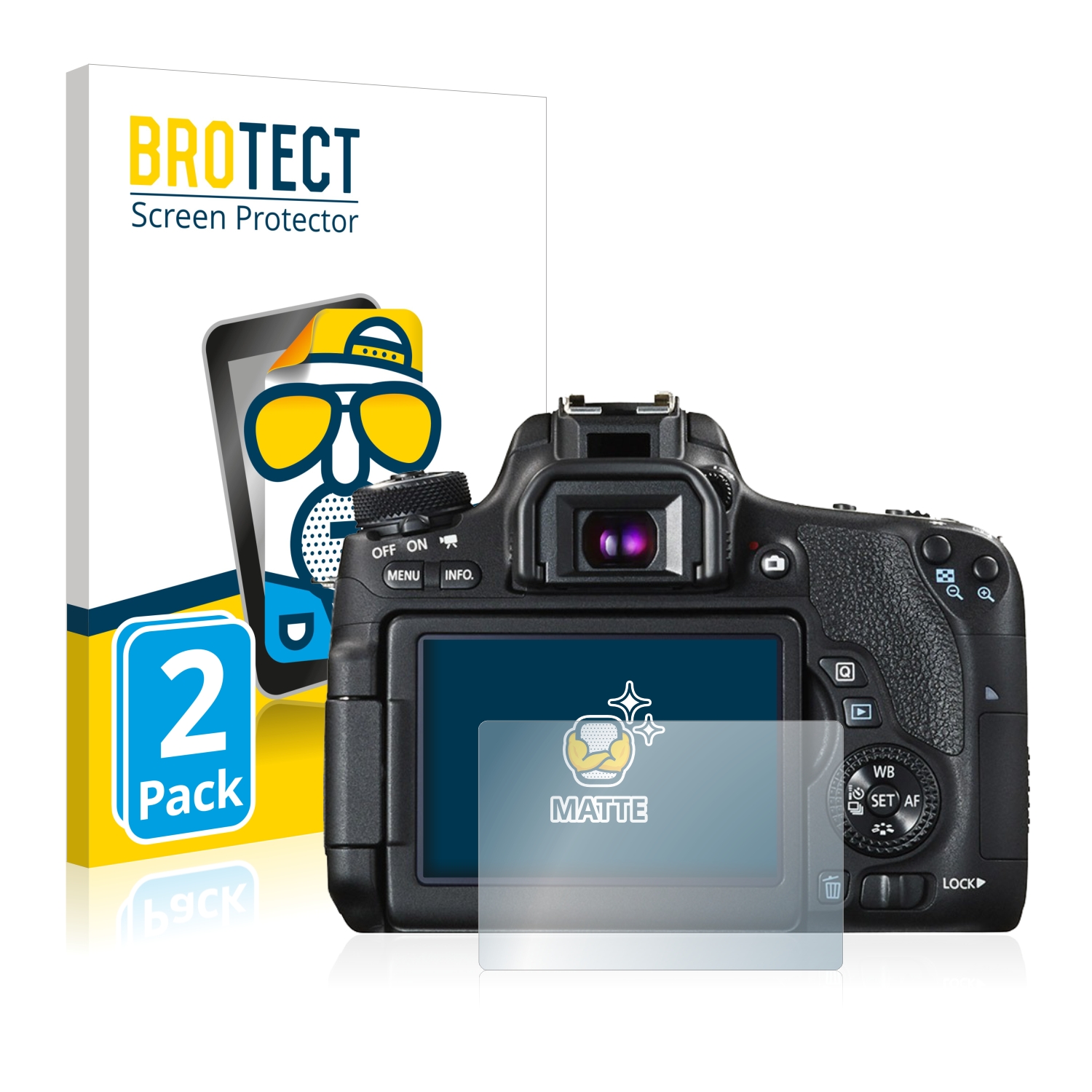 2x BROTECT Entspiegelungs-Folie pro Canon EOS 760D