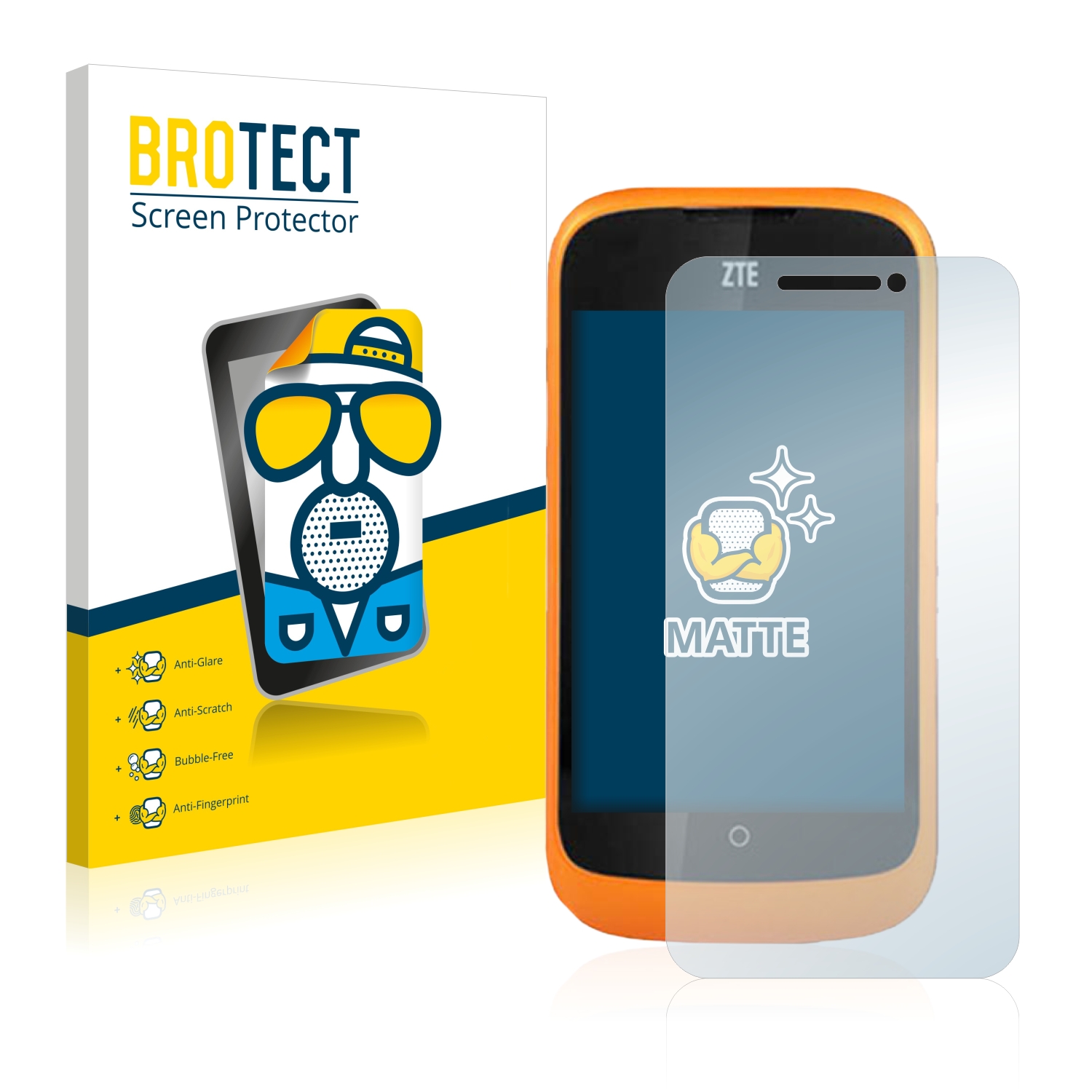 2x BROTECT Entspiegelungs-Folie pro ZTE Open L