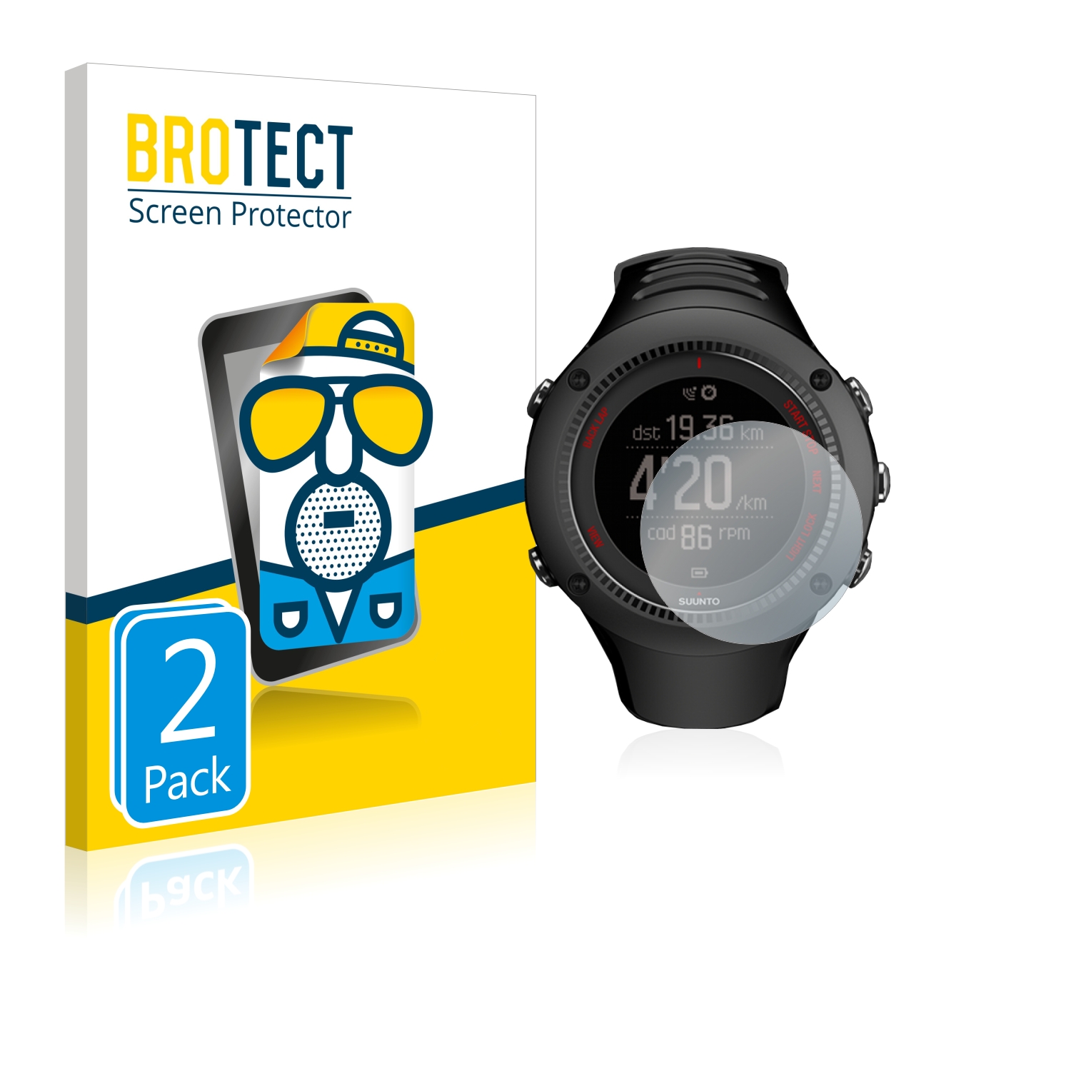2x BROTECT Entspiegelungs-Folie pro Suunto Ambit3 Run Black