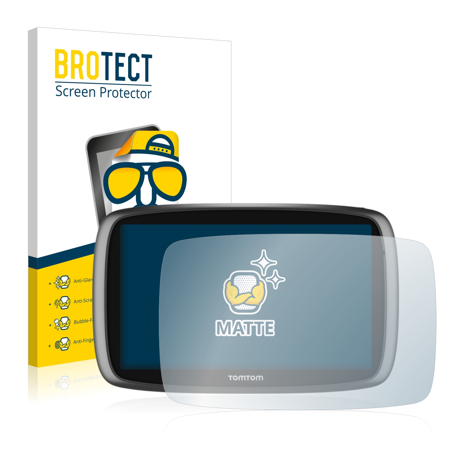 2x BROTECT Entspiegelungs-Folie pro TomTom GO 6100