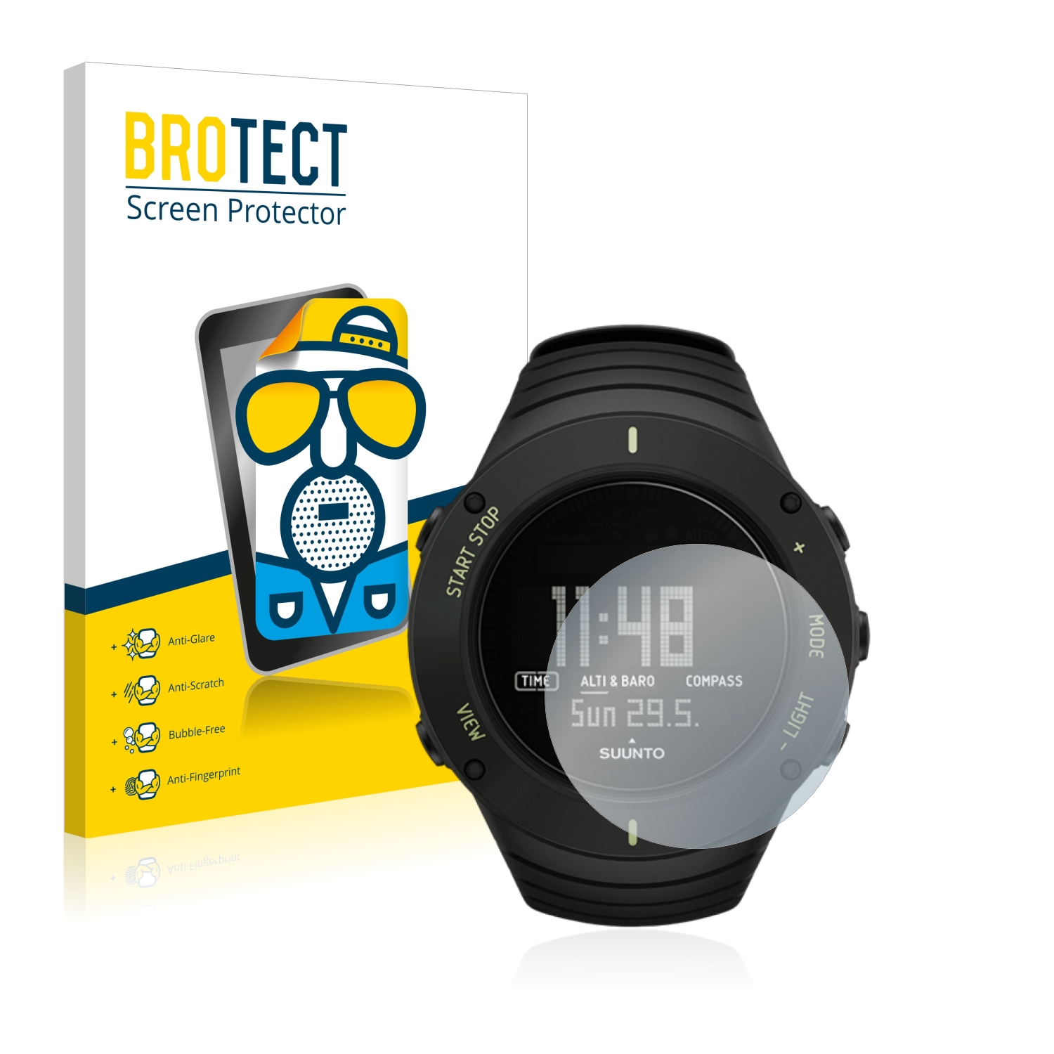 2x BROTECT Entspiegelungs-Folie pro Suunto Core Ultimate Black