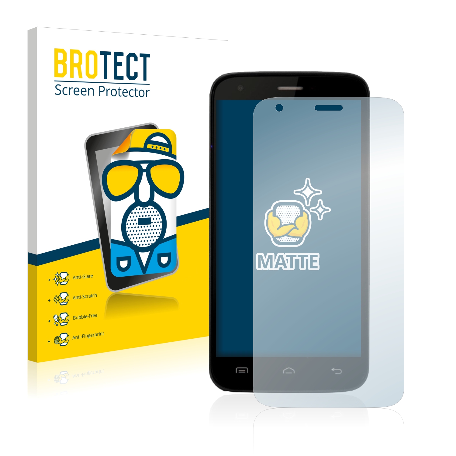 2x BROTECT Entspiegelungs-Folie pro Doogee Valencia 2 Y100