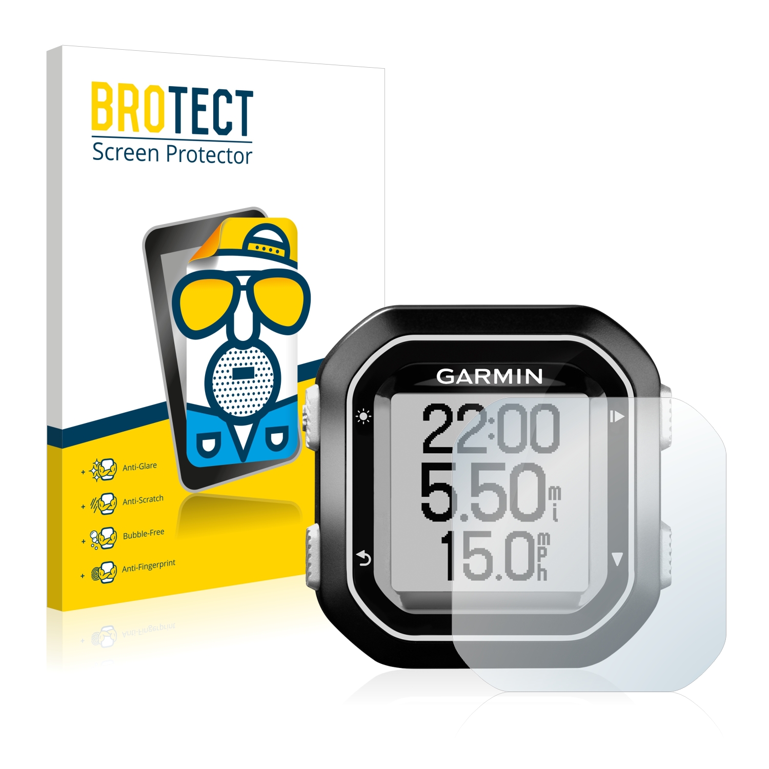 2x BROTECT Entspiegelungs-Folie pro Garmin Edge 25