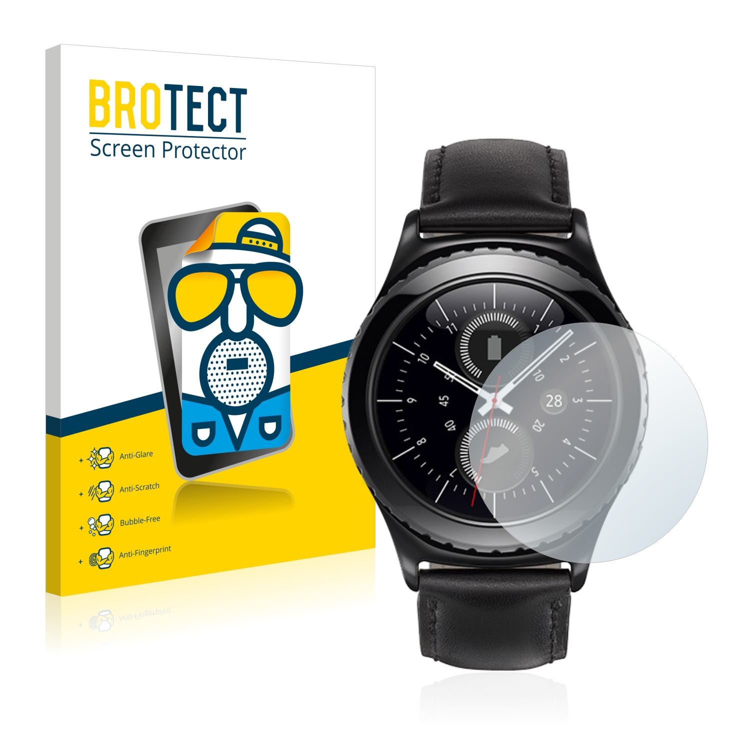 2x BROTECT Entspiegelungs-Folie pro Samsung Gear S2 classic