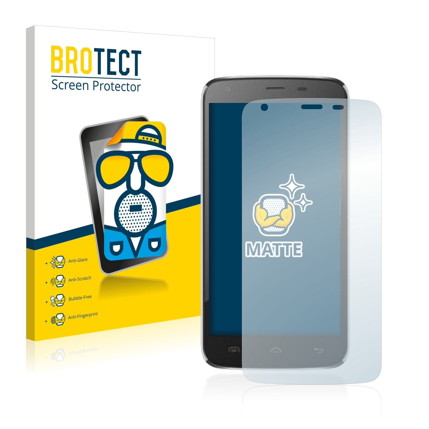 2x BROTECT Entspiegelungs-Folie pro Doogee T6