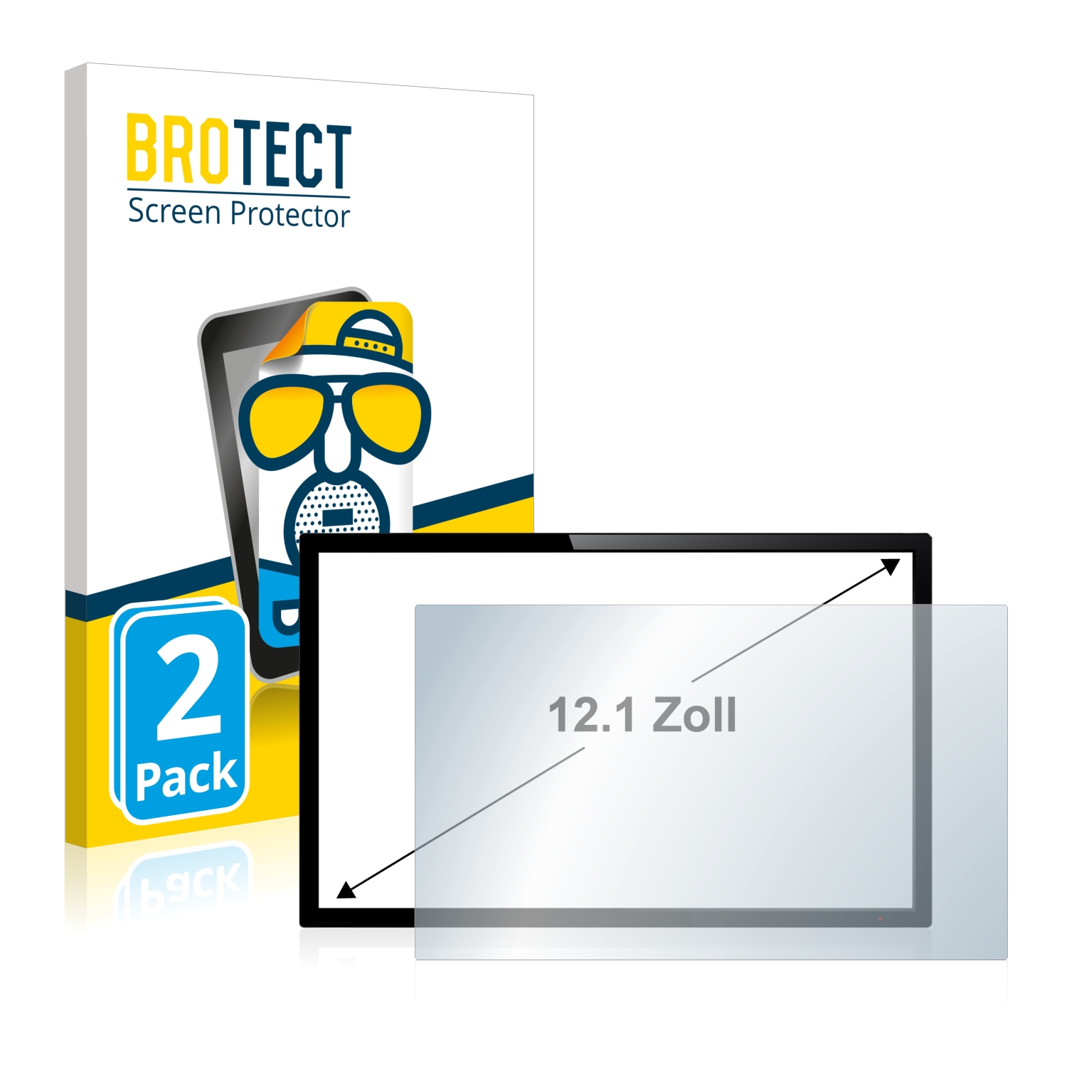 2x BROTECT Entspiegelungs-Folie pro dotykový panel s 12.1 palcovým displejem [261 mm x 164 mm, 16:10]