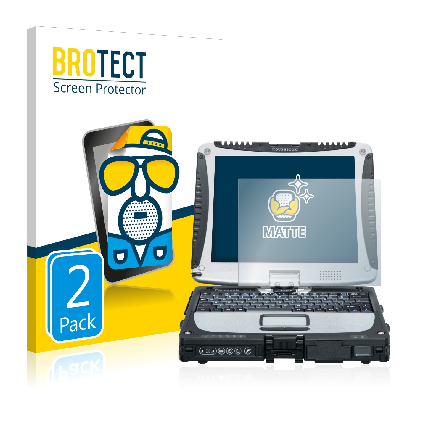 2x BROTECT Entspiegelungs-Folie pro Panasonic Toughbook CF-19