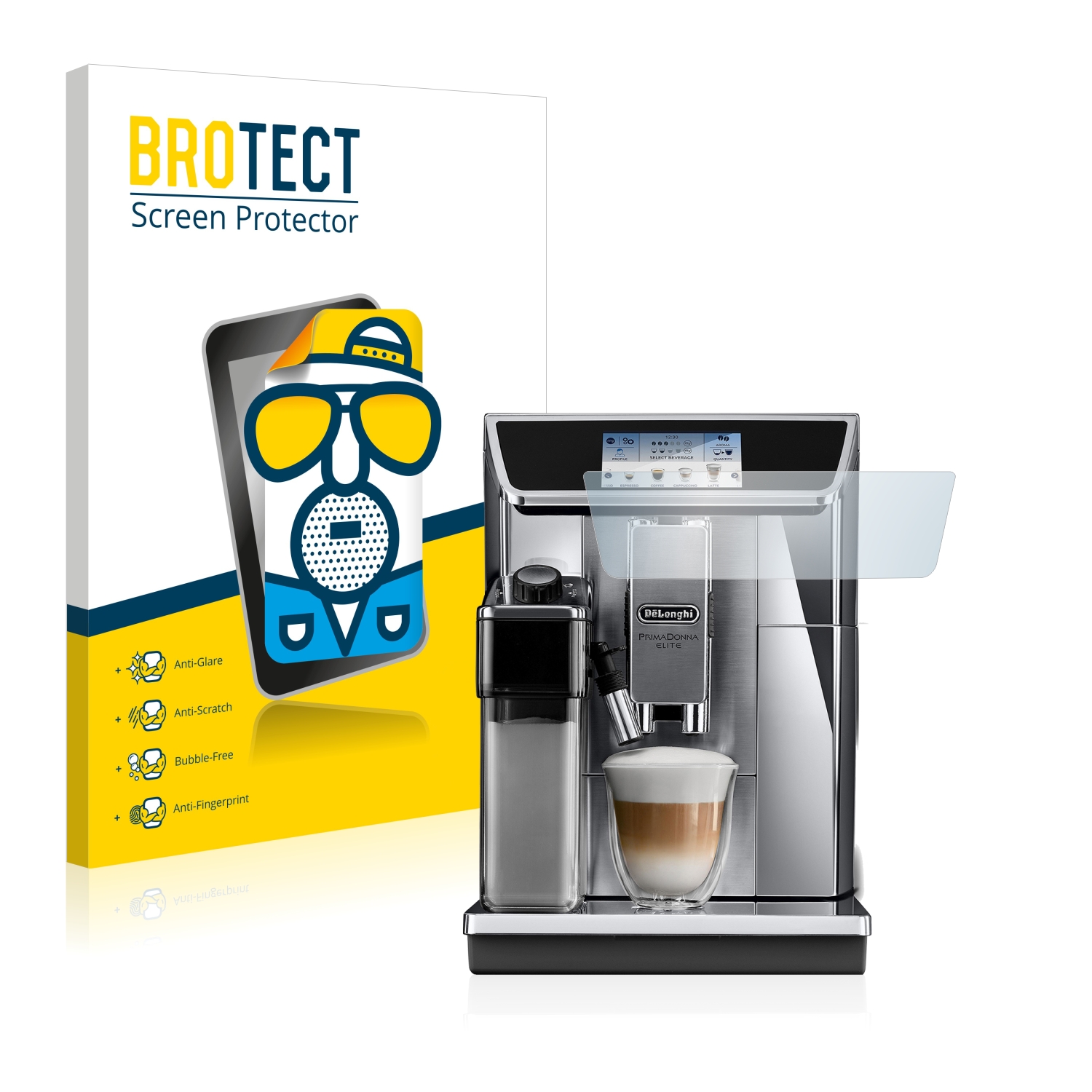 2x BROTECT Entspiegelungs-Folie pro DeLonghi PrimaDonna Elite ECAM 656.75.MS