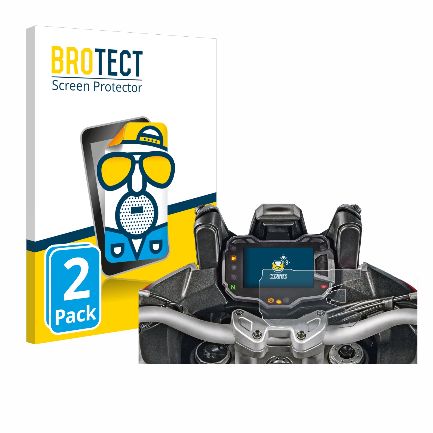 2x BROTECT Entspiegelungs-Folie pro Ducati Multistrada 1200 2015 tachometr