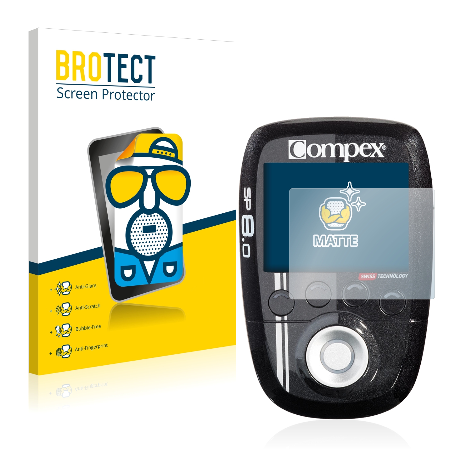 2x BROTECT Entspiegelungs-Folie pro Compex SP 8.0