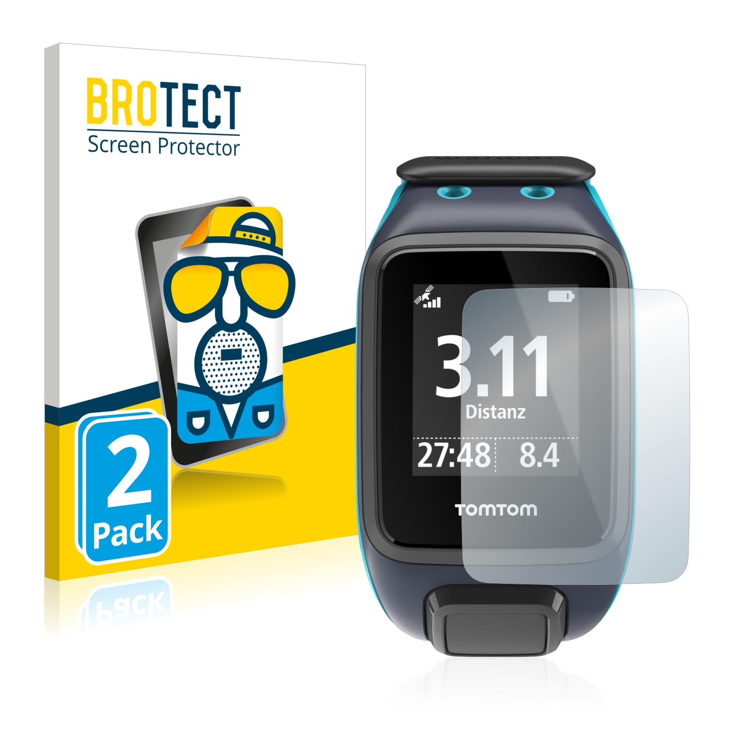 2x BROTECT Entspiegelungs-Folie pro TomTom Runner 2