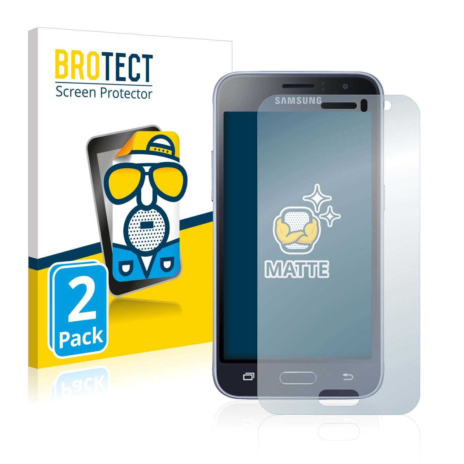 2x BROTECT Entspiegelungs-Folie pro Samsung Galaxy J1 2016
