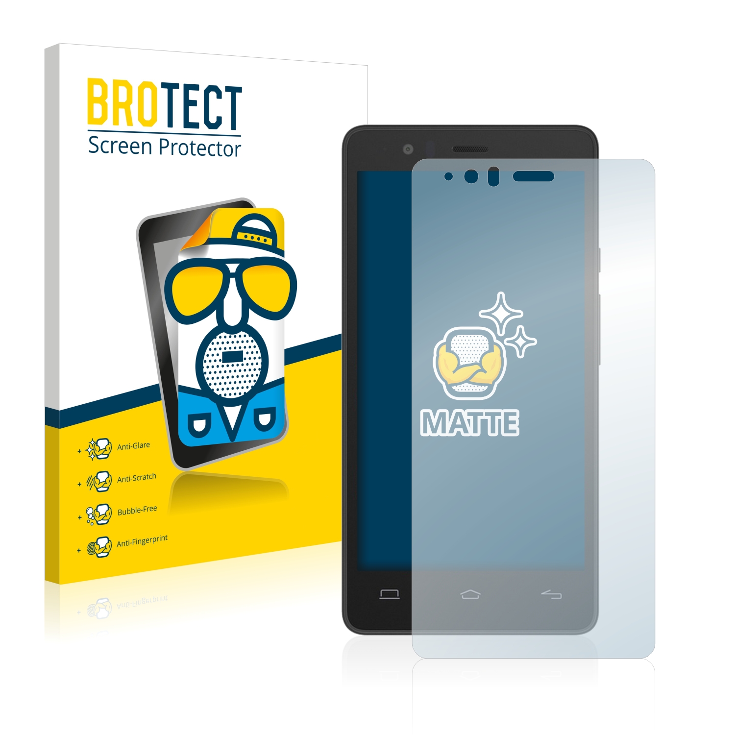 2x BROTECT Entspiegelungs-Folie pro BQ Aquaris E5s