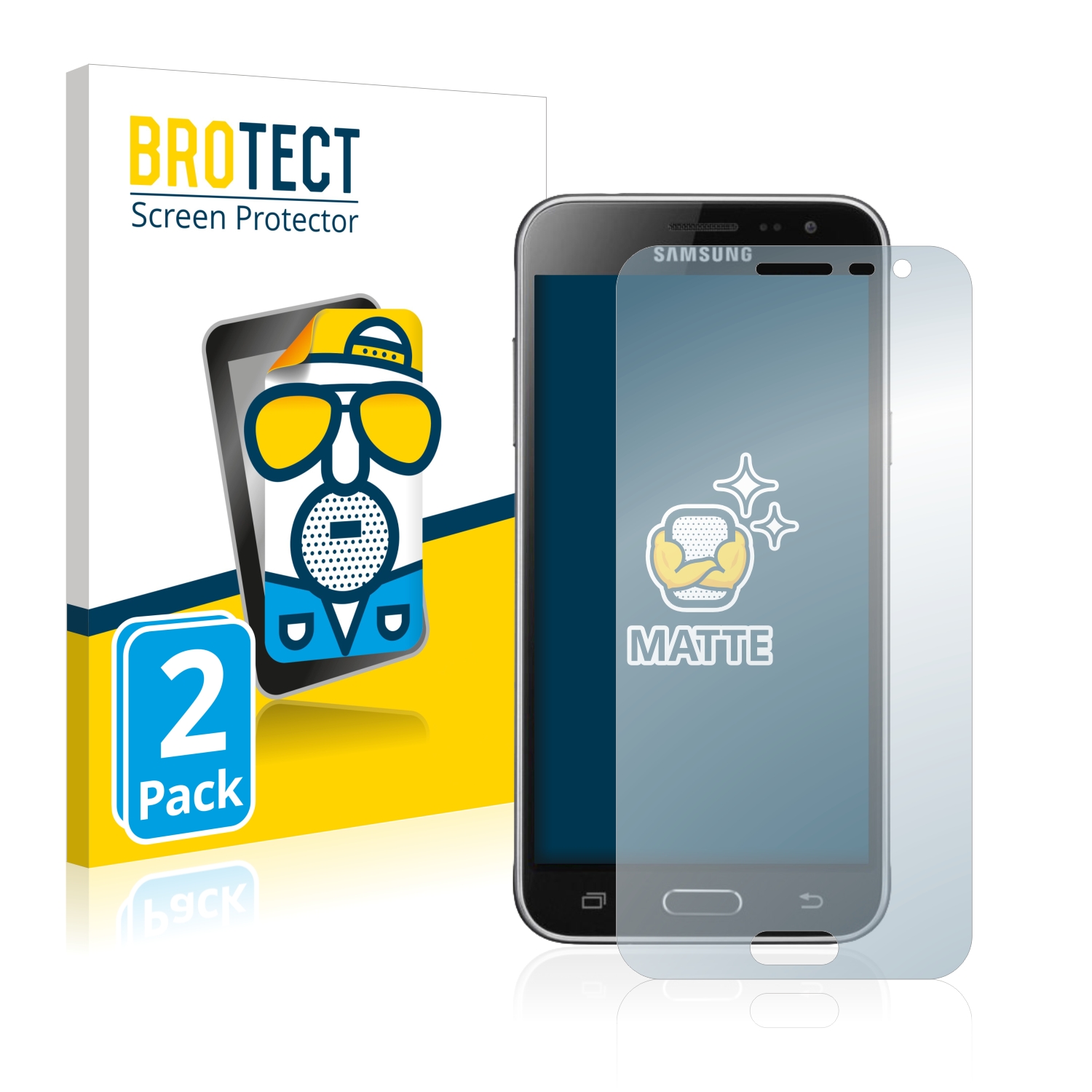 2x BROTECT Entspiegelungs-Folie pro Samsung Galaxy J3 Duos 2016