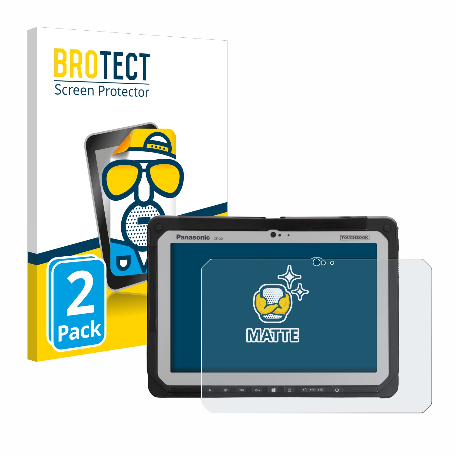 2x BROTECT Entspiegelungs-Folie pro Panasonic Toughbook CF-20 MK1