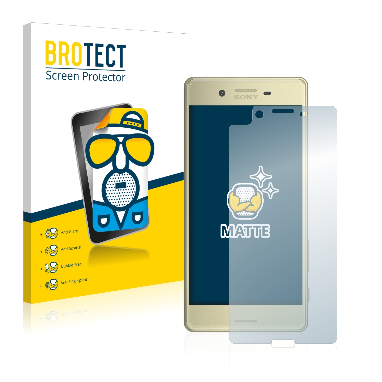 2x BROTECT Entspiegelungs-Folie pro Sony Xperia X