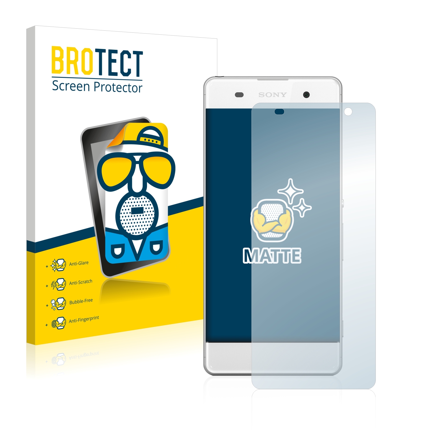 2x BROTECT Entspiegelungs-Folie pro Sony Xperia XA