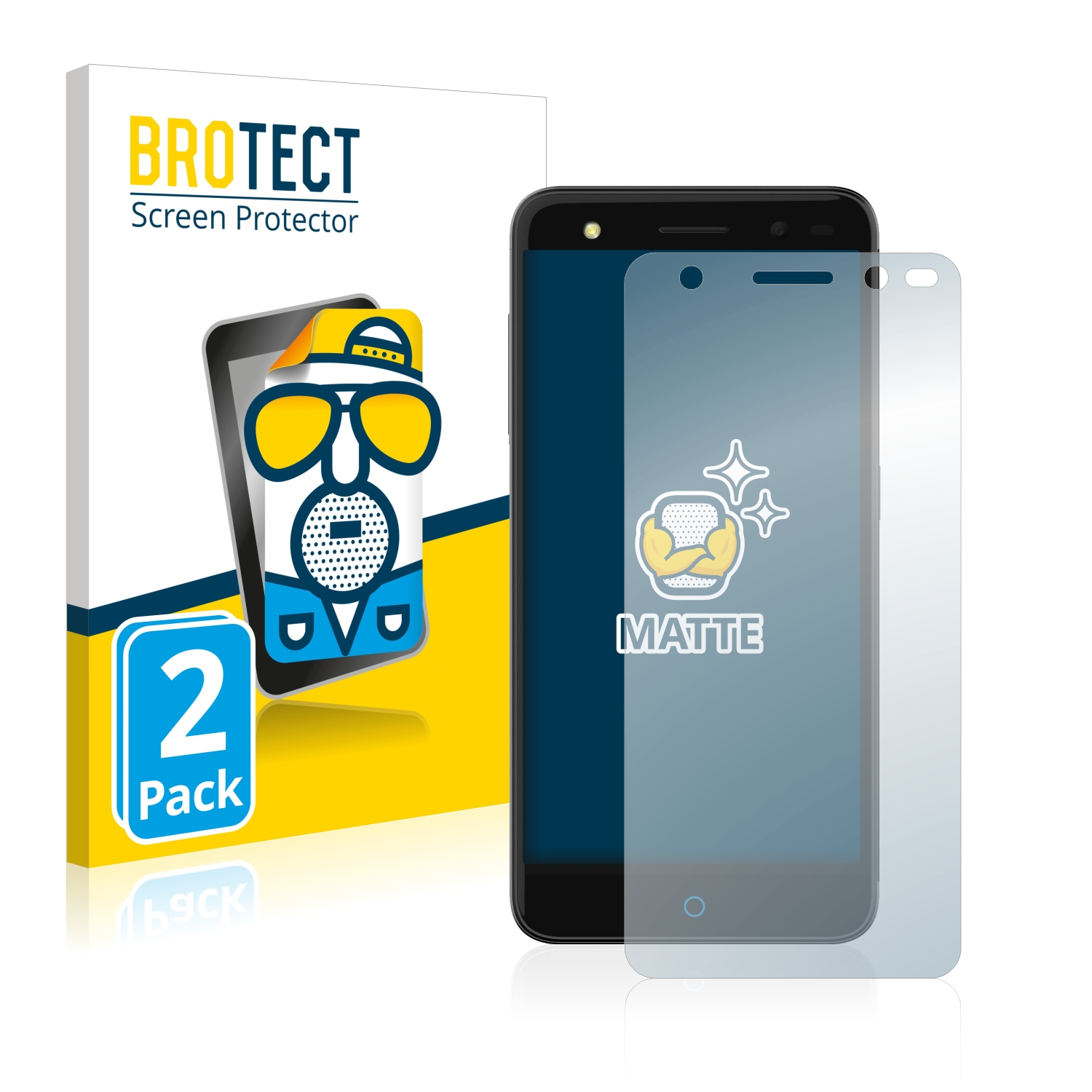 2x BROTECT Entspiegelungs-Folie pro ZTE Blade V7 Lite