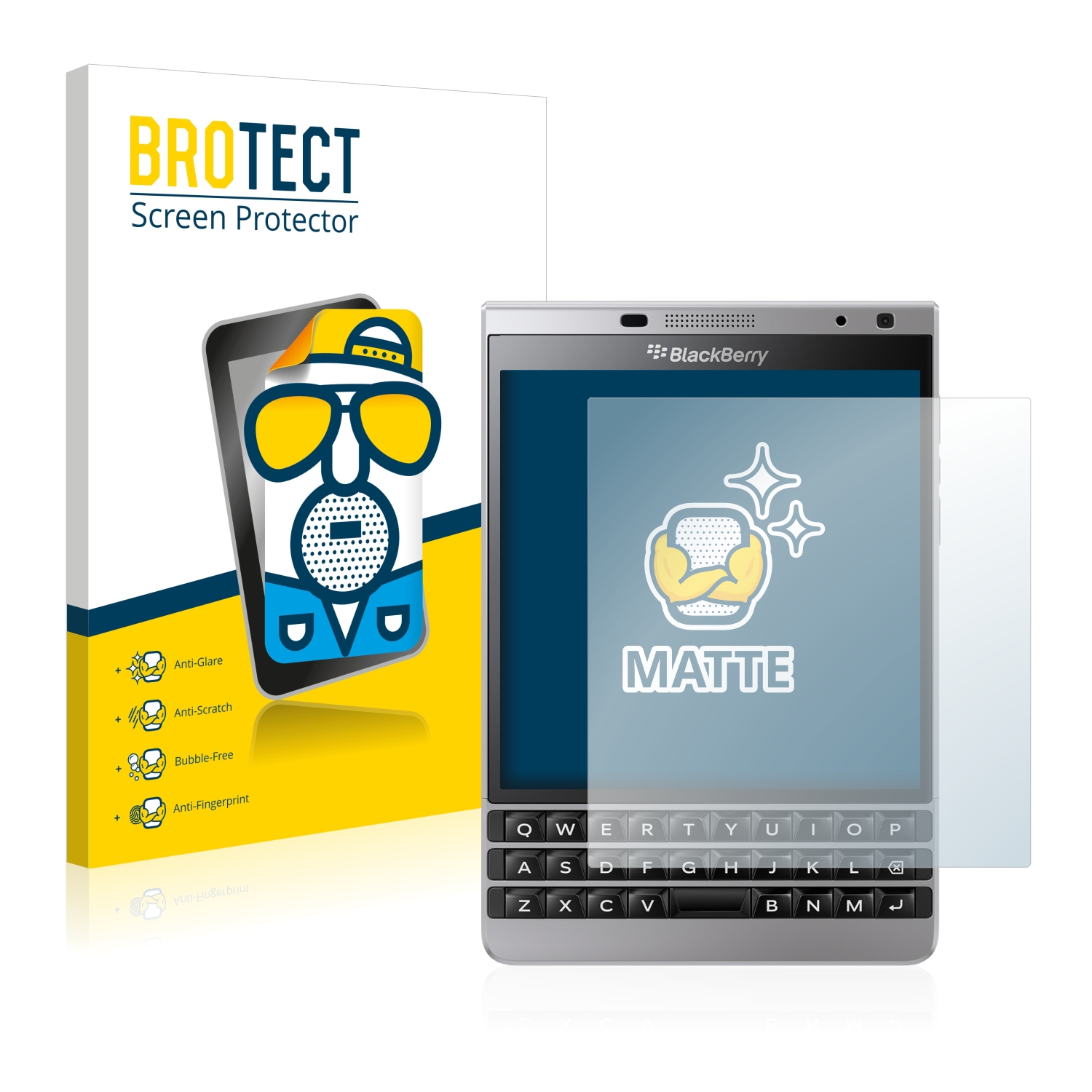 2x BROTECT Entspiegelungs-Folie pro BlackBerry Passport Silver Edition
