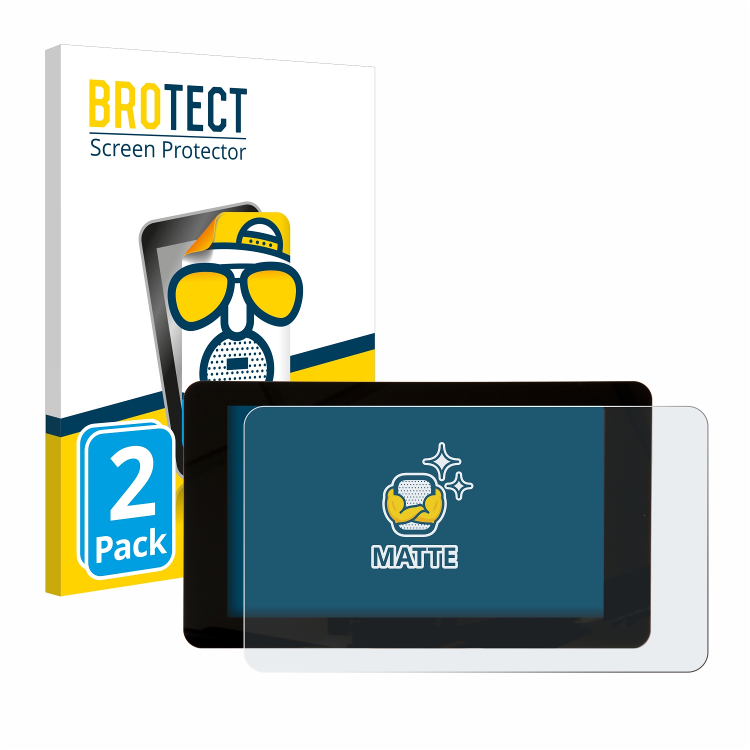 2x BROTECT Entspiegelungs-Folie pro Raspberry Pi Touchscreen 7