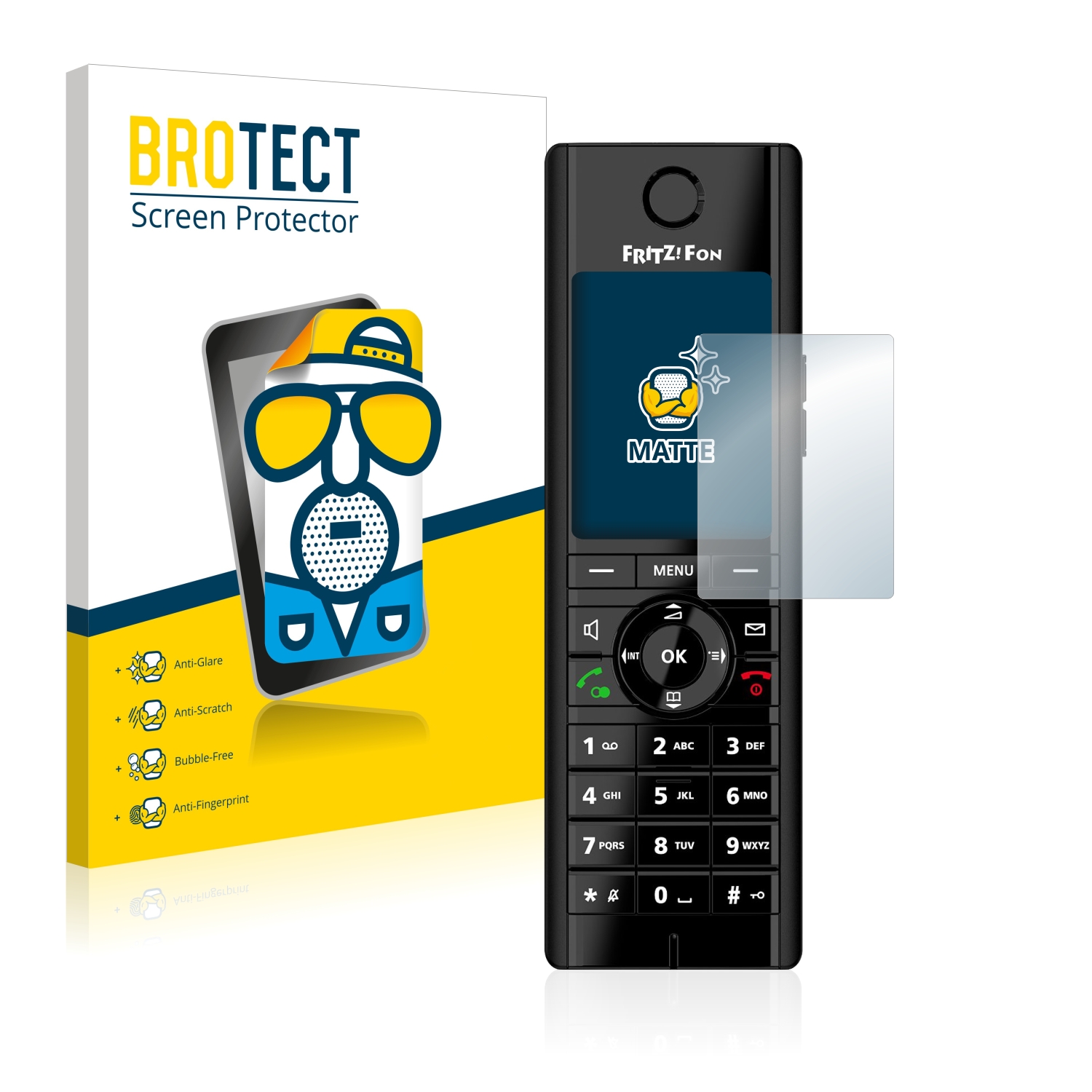 2x BROTECT Entspiegelungs-Folie pro AVM Fritz!Fon C5