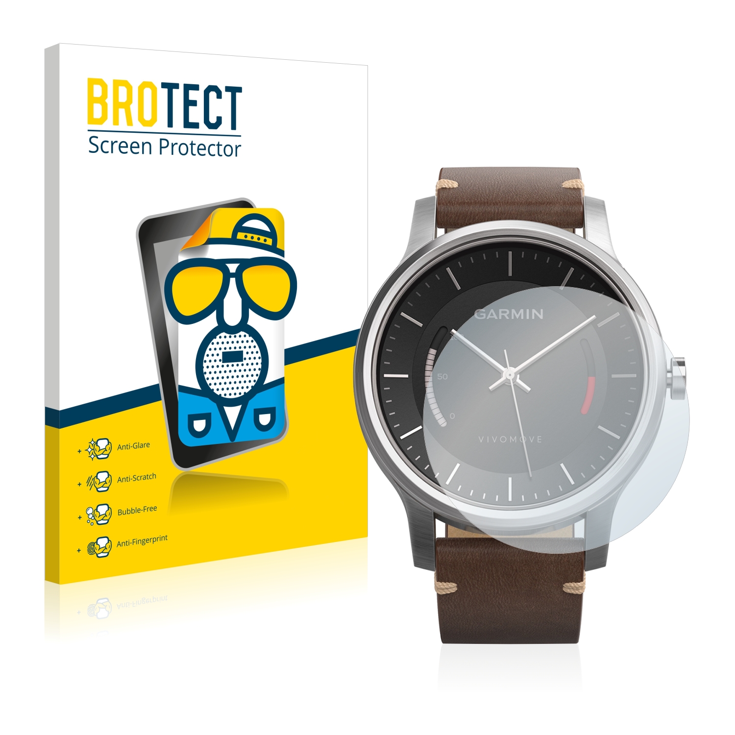 2x BROTECT Entspiegelungs-Folie pro Garmin vivomove