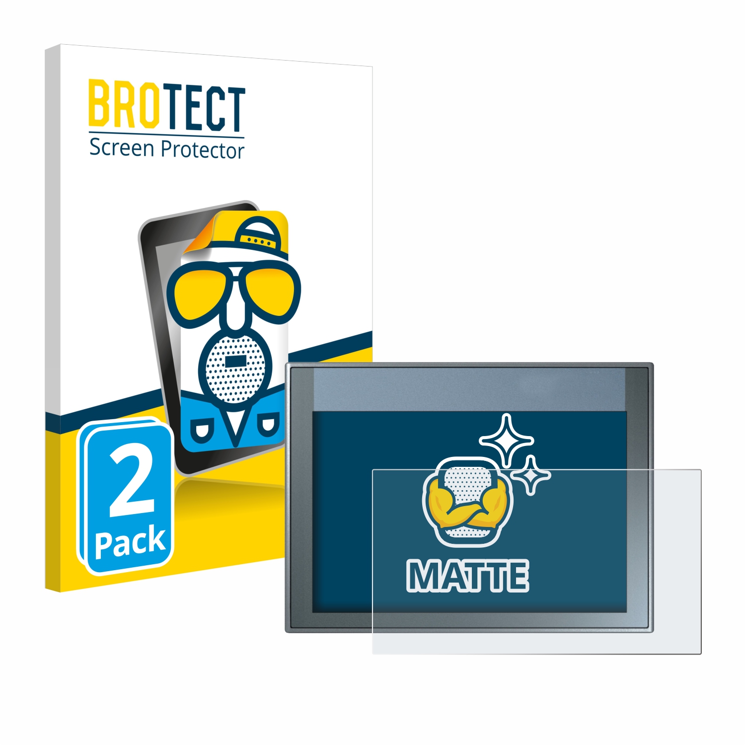 2x BROTECT Entspiegelungs-Folie pro Siemens Simatic HMI KTP 700 Basic