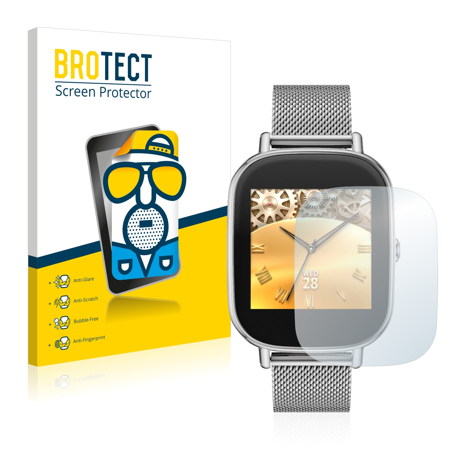 2x BROTECT Entspiegelungs-Folie pro ASUS ZenWatch 2 1.45