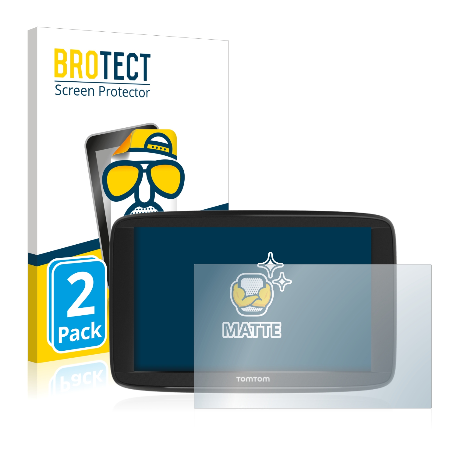 2x BROTECT Entspiegelungs-Folie pro TomTom Start 62