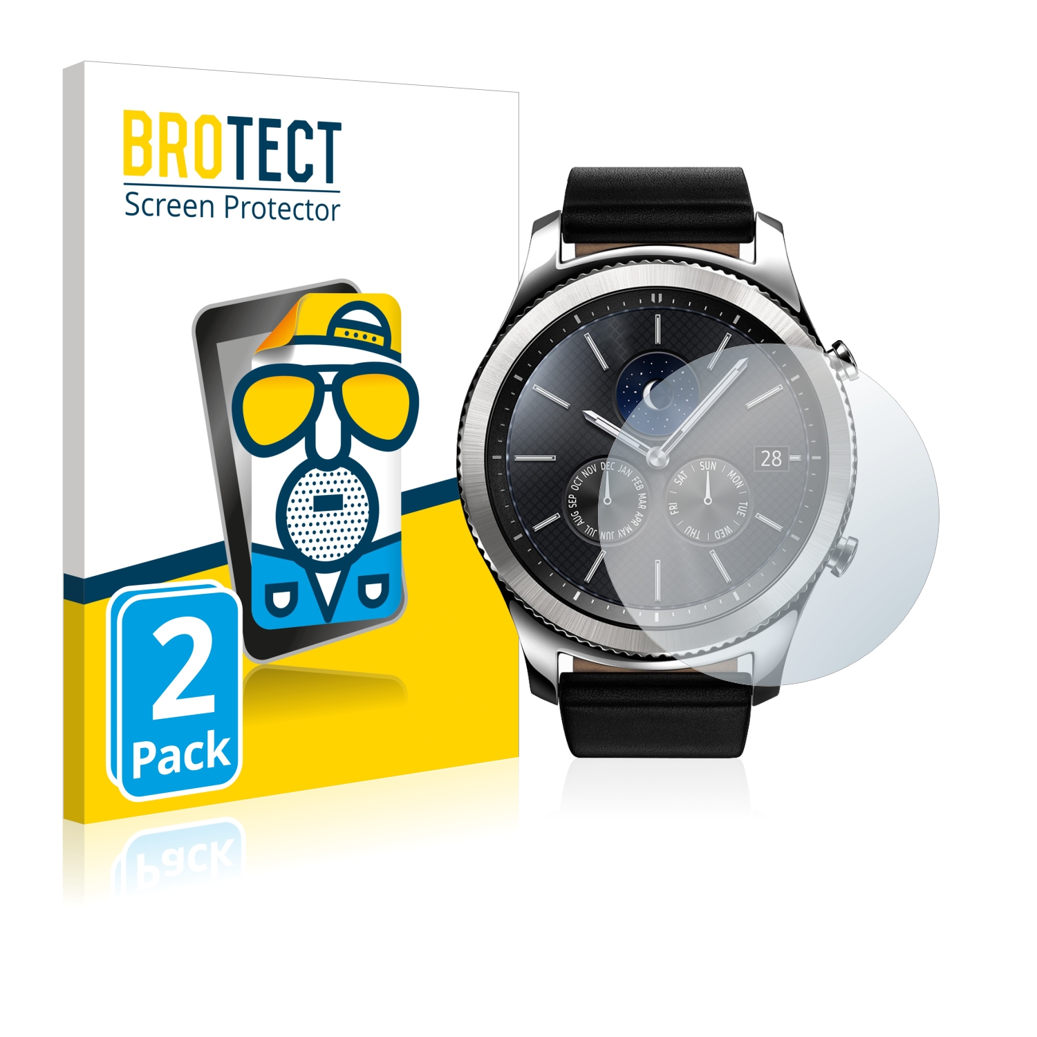 2x BROTECT Entspiegelungs-Folie pro Samsung Gear S3 Classic