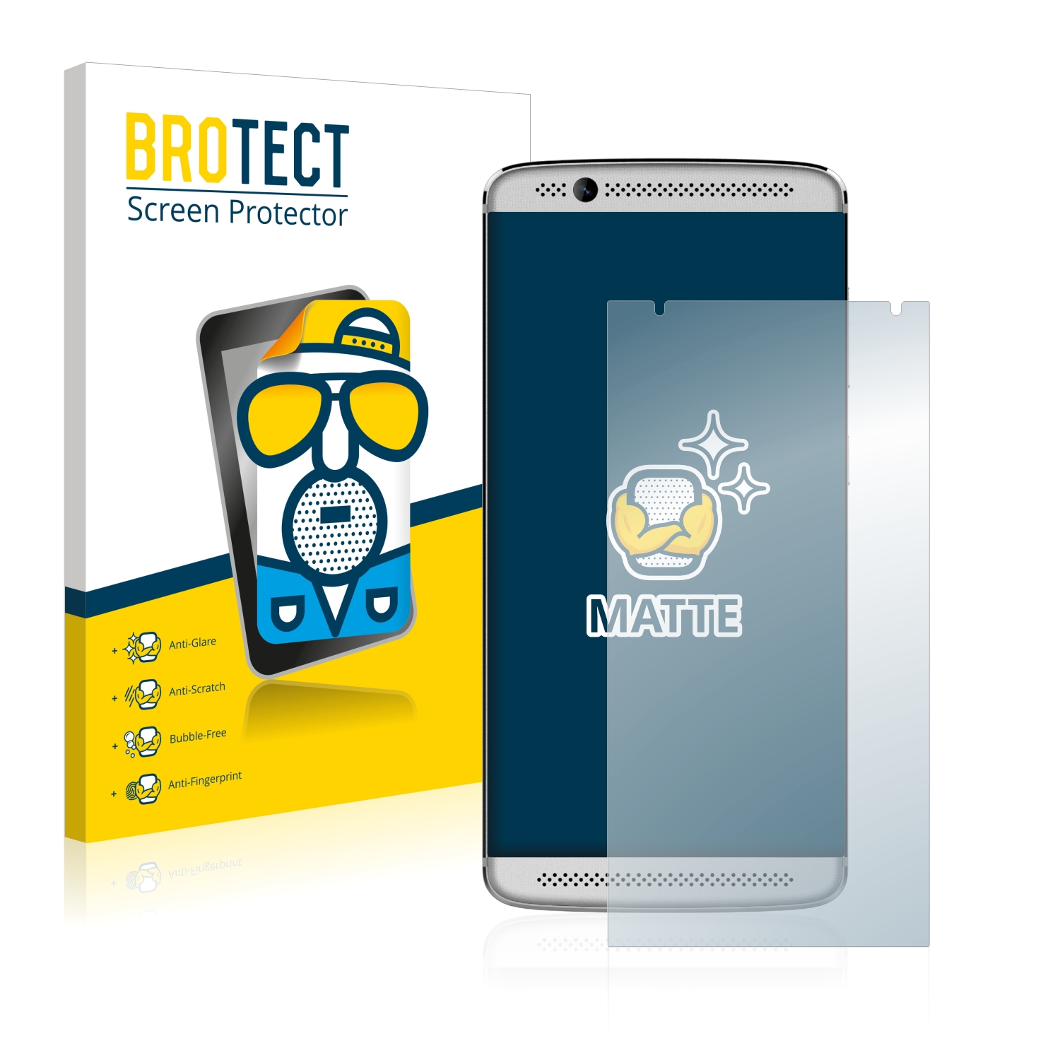 2x BROTECT Entspiegelungs-Folie pro ZTE Axon 7 Mini