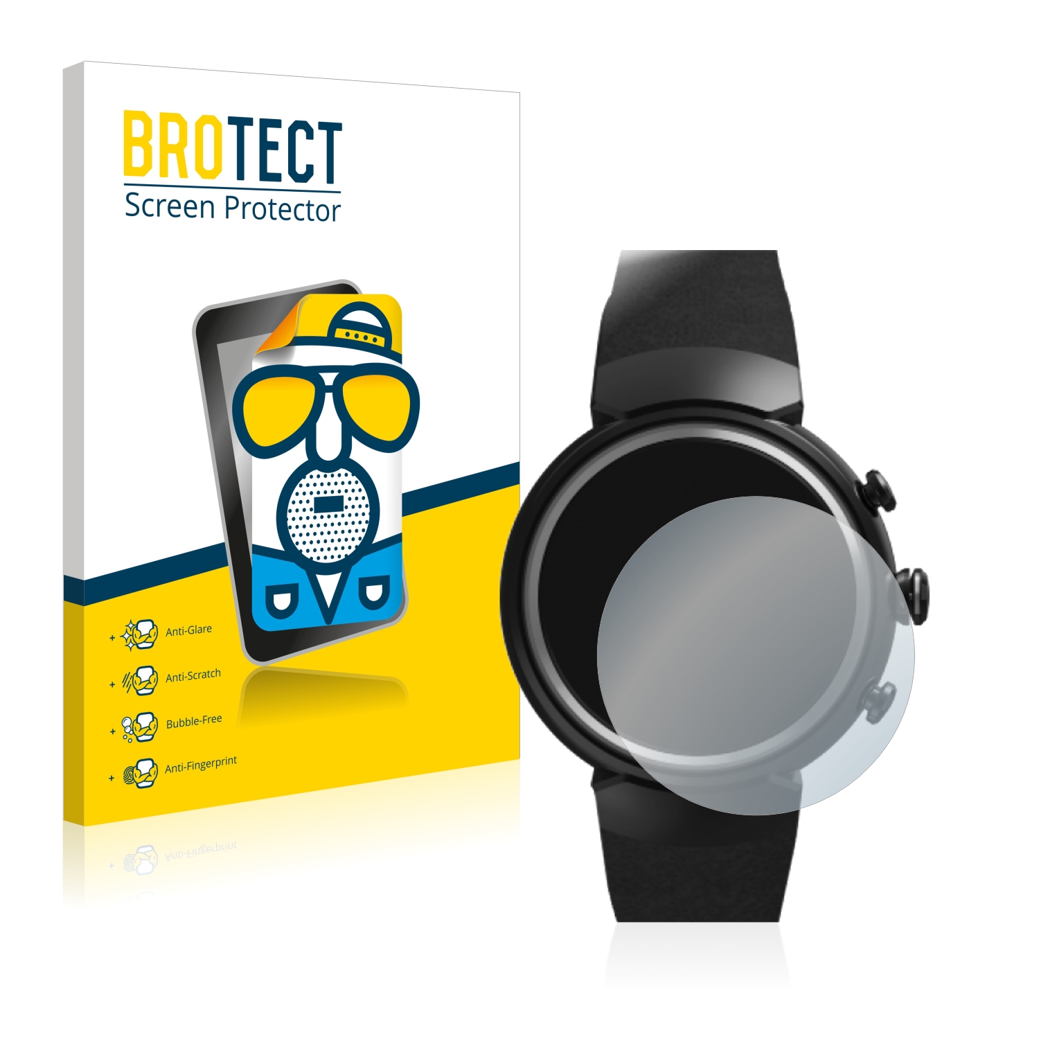 2x BROTECT Entspiegelungs-Folie pro ASUS ZenWatch 3 1.39