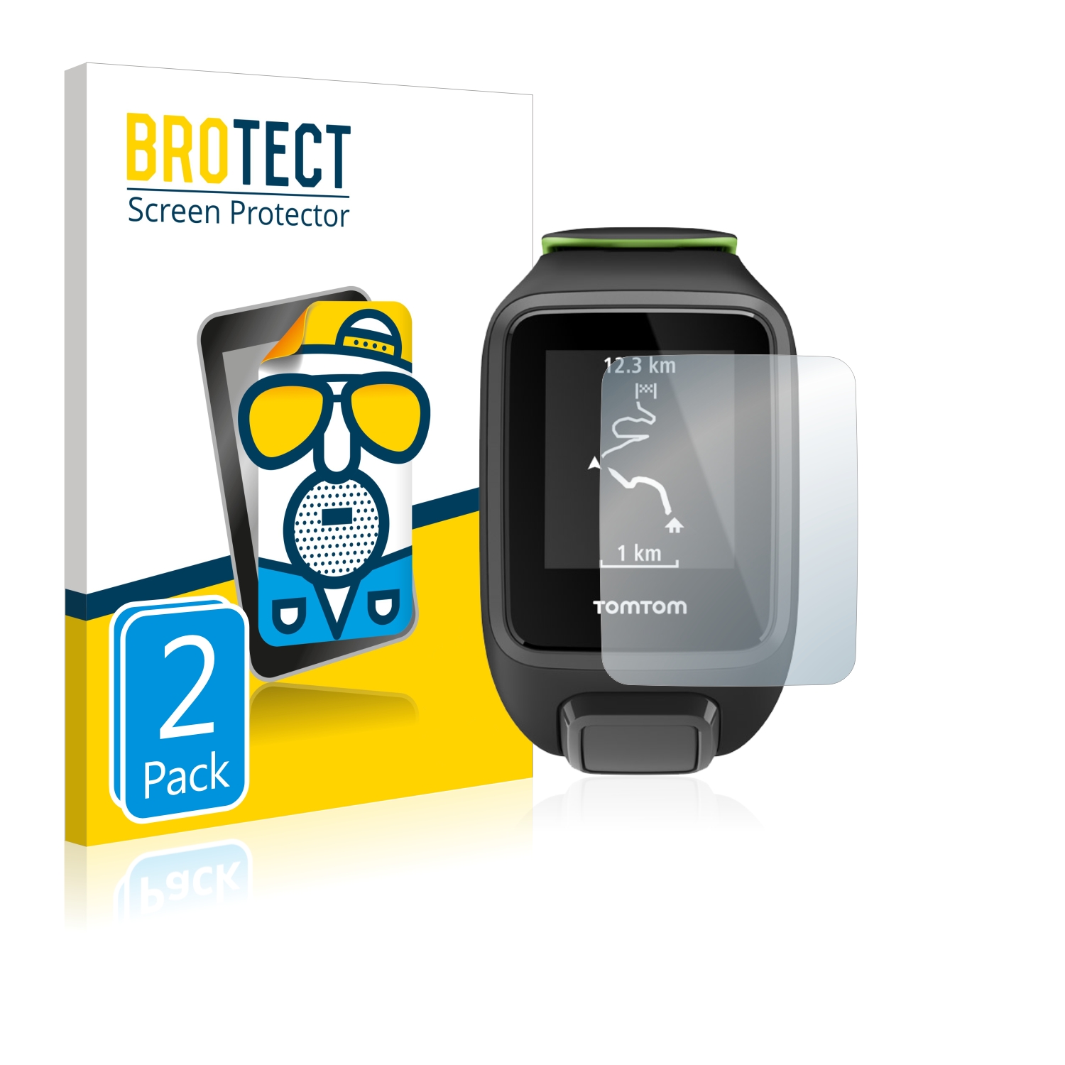 2x BROTECT Entspiegelungs-Folie pro TomTom Runner 3