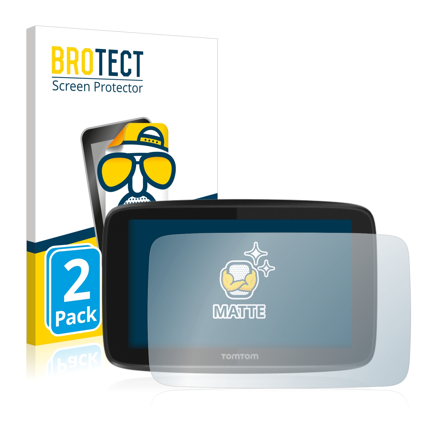 2x BROTECT Entspiegelungs-Folie pro TomTom GO 5200