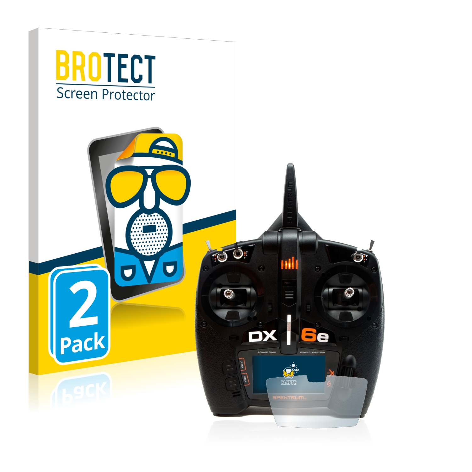 2x BROTECT Entspiegelungs-Folie pro Spektrum DX6e