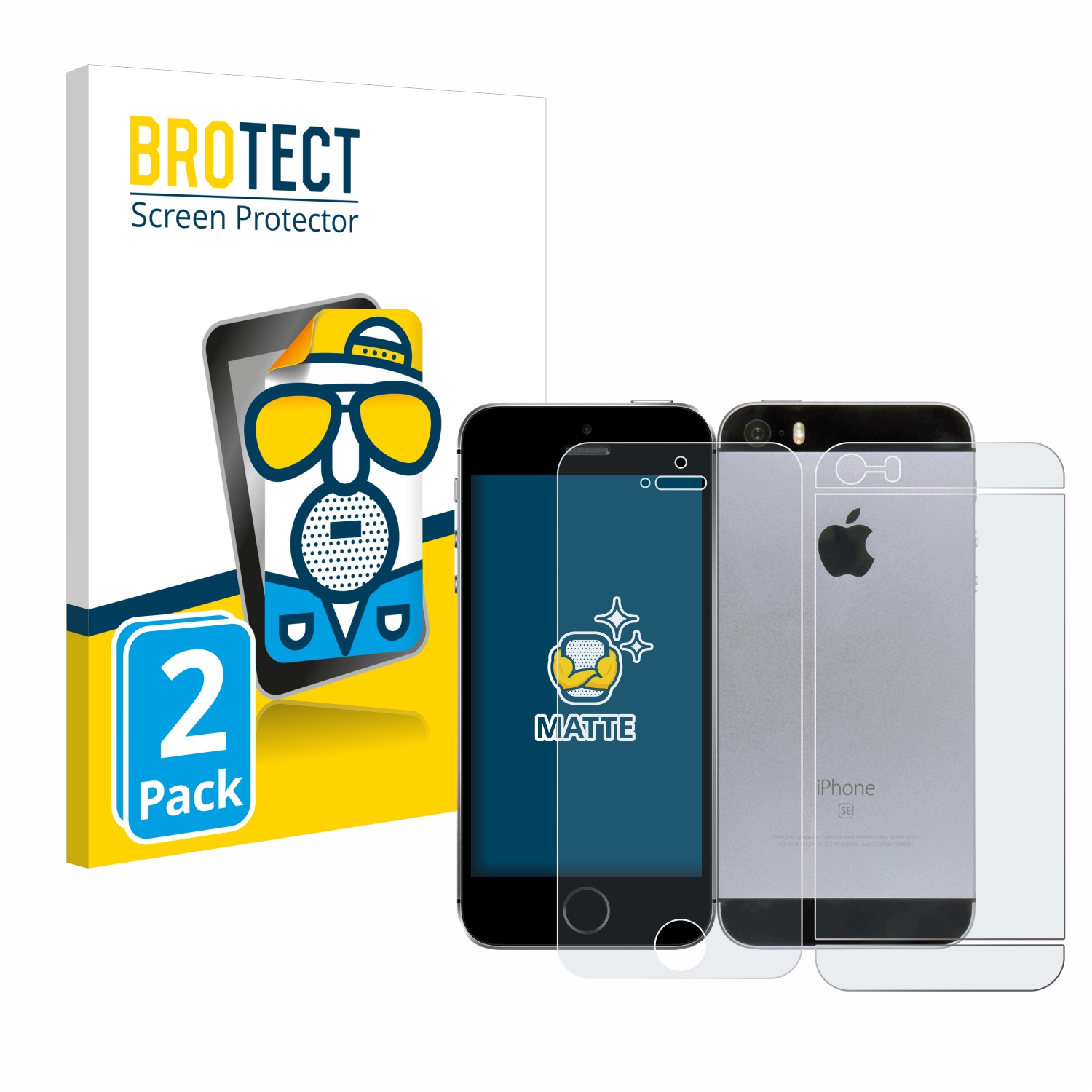 2x BROTECT Entspiegelungs-Folie pro Apple iPhone SE 2016 (displej+zadní strana)