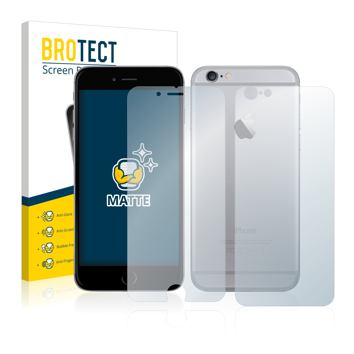 2x BROTECT Entspiegelungs-Folie pro Apple iPhone 6S (displej+zadní strana)