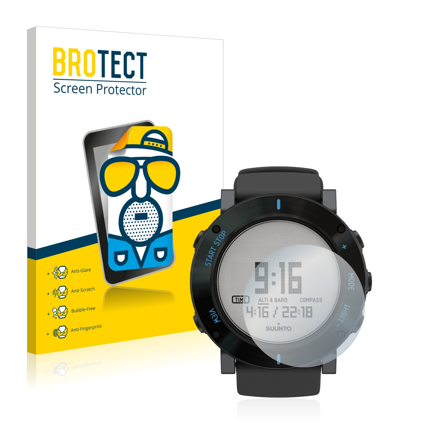 2x BROTECT Entspiegelungs-Folie pro Suunto Core Graphite Crush