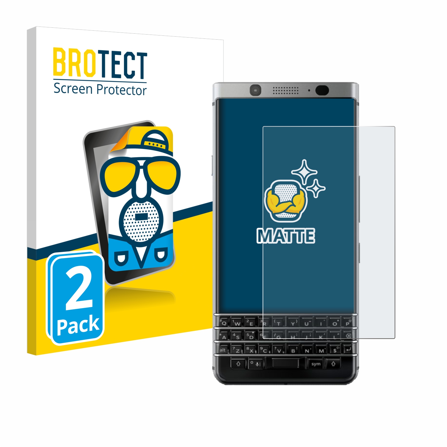 2x BROTECT Entspiegelungs-Folie pro BlackBerry Keyone