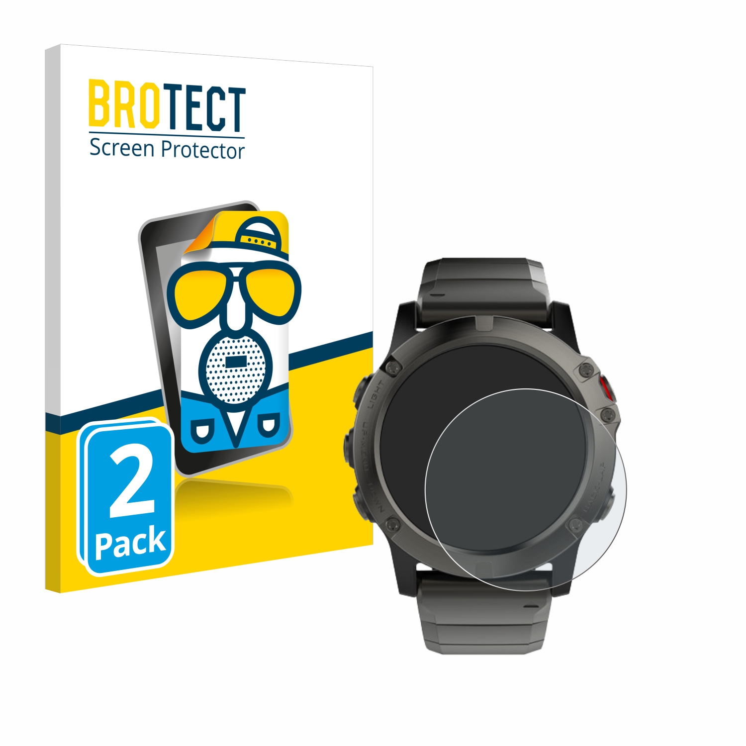 2x BROTECT Entspiegelungs-Folie pro Garmin Fenix 5X (51 mm)