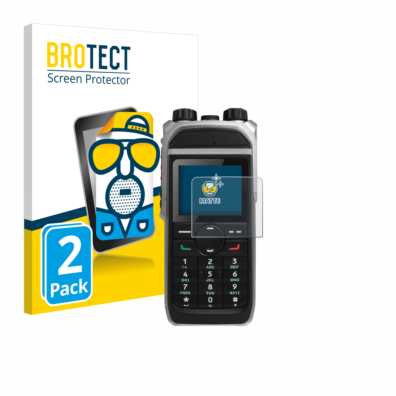2x BROTECT Entspiegelungs-Folie pro Hytera PD685